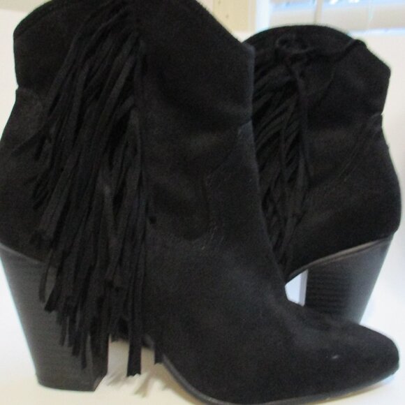 ZIGI GIRL HAZELINA FRINGE ANKLE BOOTS  SIZE 8.5 - Picture 14 of 15